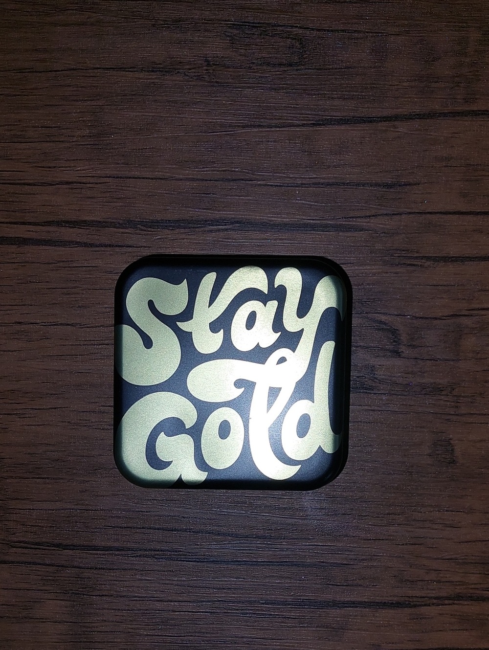 Fossil "Stay Gold" Tin Watch Box- Gold and Black